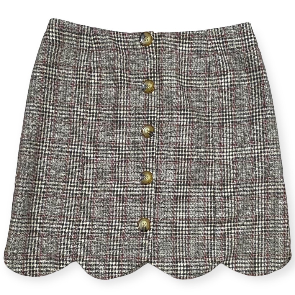 SOUTHERN Proper Brown Plaid Dessie Skirt - Size 0